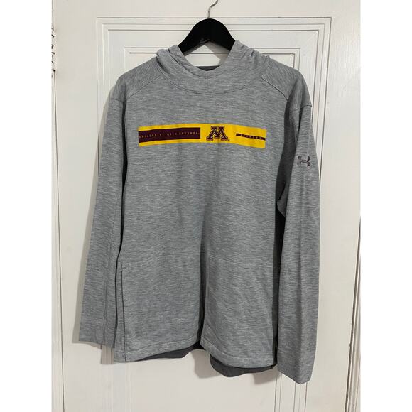 Minnesota Gophers Gray Under Armour Hoodie Size Large - Picture 1 of 5